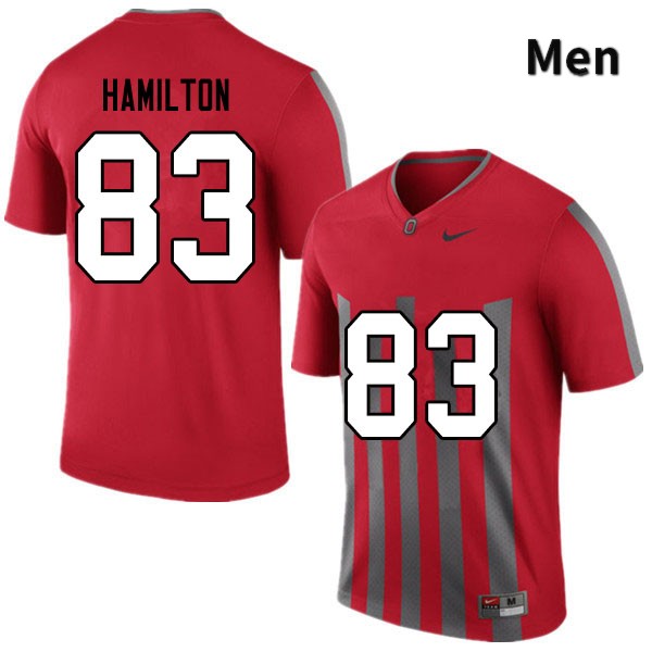 Ohio State Buckeyes Cormontae Hamilton Men's #83 Retro Authentic Stitched College Football Jersey